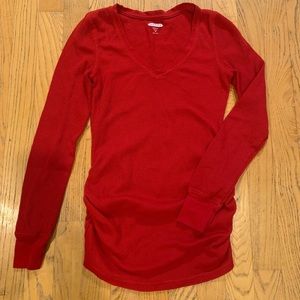 Thermal Maternity V-Neck Long-Sleeve Shirt